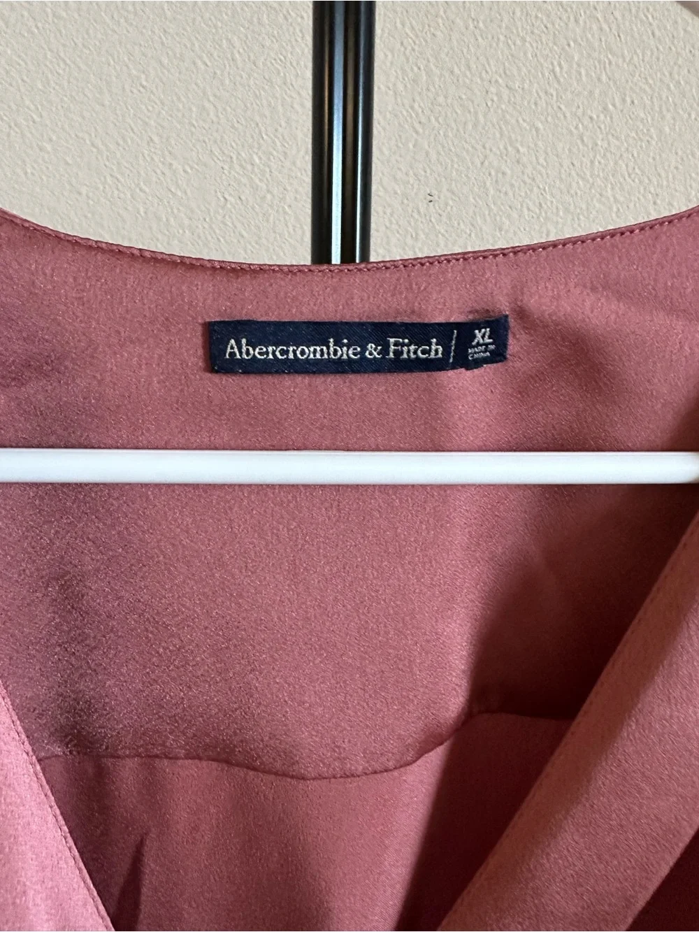 Abercrombie & Fitch Dusty Rose Satin Wrap Chemise